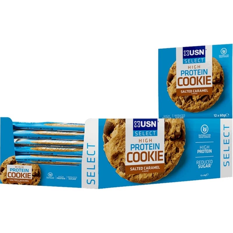 USN Μπισκότα Πρωτεΐνης 60gr Usn Select High Protein Cookie Double Chocolate - 12 Τμχ