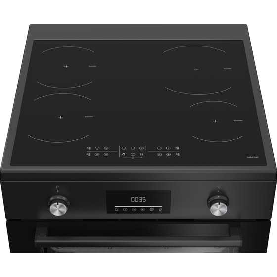 BEKO FBMA6930GA 72 Lt Ανθρακί Ηλεκτρική Κουζίνα Επαγωγική image 3