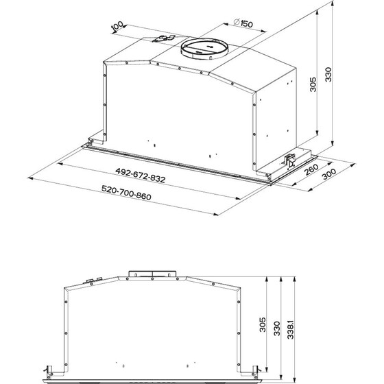 BERTAZZONI KIN52MOD1XC 52 cm Inox Απορροφητήρας Μηχανισμός Απορρόφησης image 3