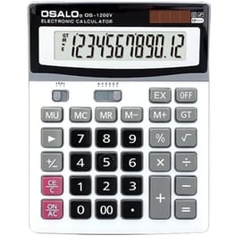 Αριθμομηχανή Γραφείου Osalo 12 Ψηφίων Os-1200v Ασημί