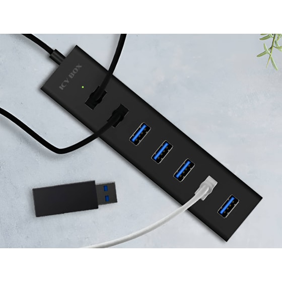 Icy Box IB-HUB1700-C3 USB Hub 7-Port USB 3.0 συμβατό με USB-C image 4