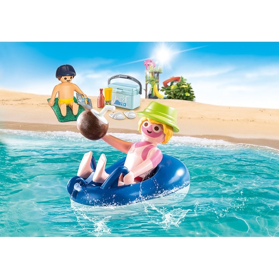 PLAYMOBIL® Family Fun Παραθεριστής με Φουσκωτή Κουλούρα (70112) image 1