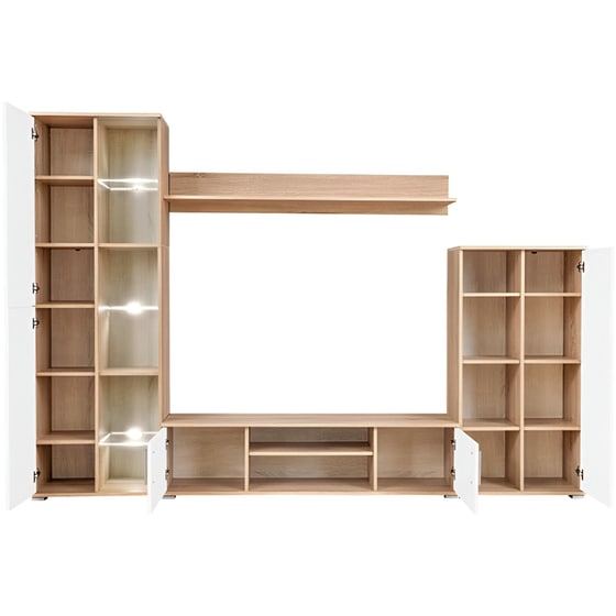 Έπιπλο Τηλεόρασης  VidaXL Μοριοσανίδα Δρυς 260x30x180cm - Λευκό image 2