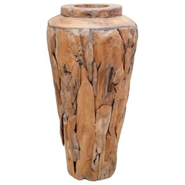 Vidaxl Βάζο Διακοσμητικό 40 X 60 Εκ. Από Μασίφ Ξύλο Teak