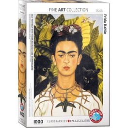 Παζλ Eurographics Frida Kahlo: Self-Portrait with Thorn Necklace and Hummingbird (1000 Κομμάτια)