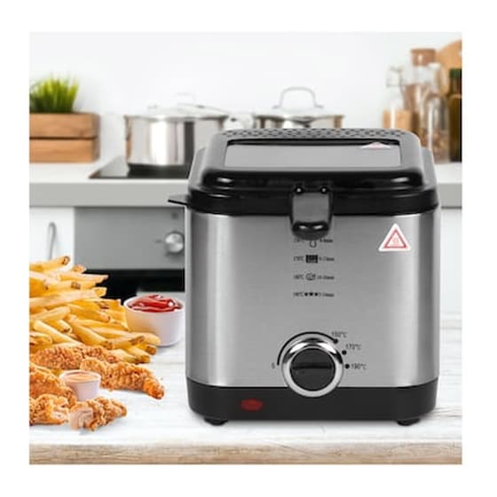 Φριτέζα Λαδιού GEM BN3311 με Αποσπώμενο Κάδο 900 W 1.5 L Ασημί image 3