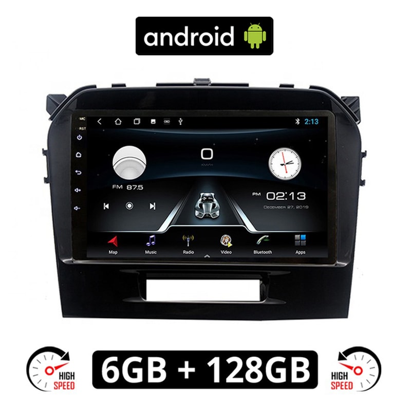 Ηχοσύστημα ΟΕΜ με Οθόνη Αφής 9 Android, GPS, Wi-Fi, Bluetooth - 6GB/128GB για SUZUKI GRAND VITARA (μετά το 2016) - Μαύρο φωτογραφία