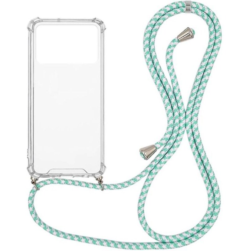 Θήκη Xiaomi Poco X4 Pro 5G - Sonique Armor Clear Με Κορδόνι - Βεραμάν