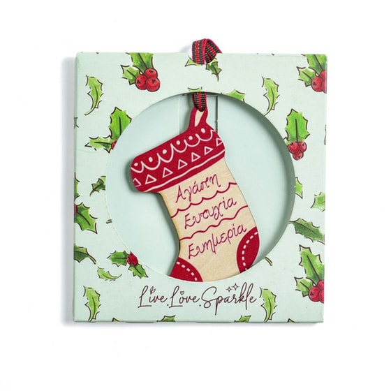 Γούρι Live.Love.Sparkle Ξύλινο Μπότα 3 Ευχές image 0