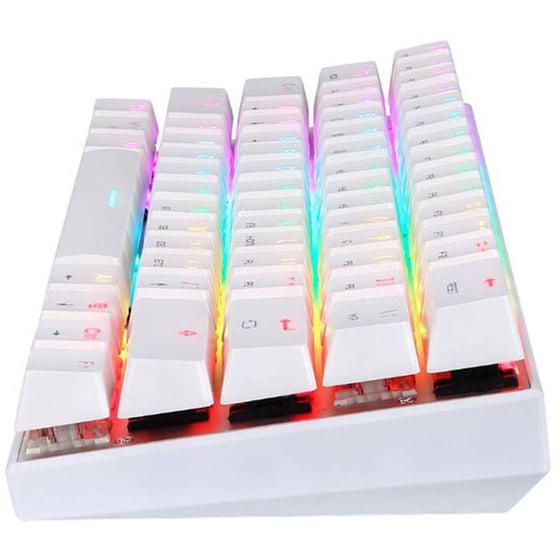 Motospeed Sk62 Μηχανικό Gaming Ασύρματο Πληκτρολόγιο RGB Λευκό/Κόκκινο (US) image 1