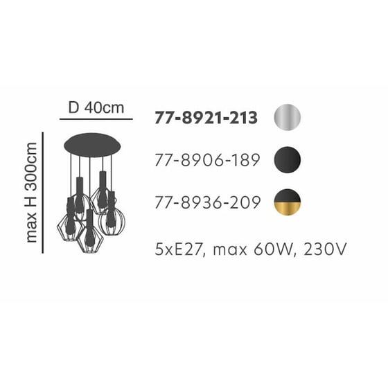 Φωτιστικό Οροφής Πολύφωτο Homelighting Adept Flex 77-8936 Μεταλλικό - Χρυσό/Μαύρο image 1