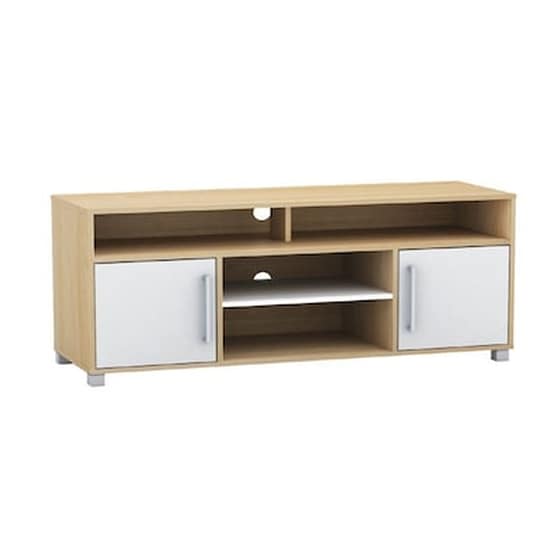 Έπιπλο Tv 120x40x54cm Απόχρωση Σημύδας Άσπρο C9696 image 0