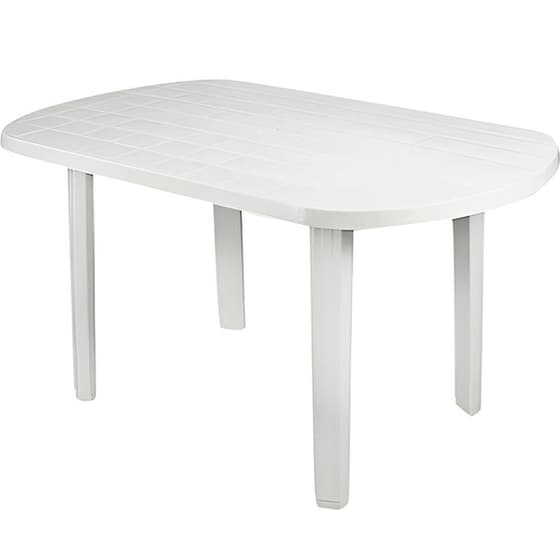 Τραπεζαρία Εξωτερικού Χώρου Woodwell από Πλαστικό 140x80x74 cm - Λευκή image 0