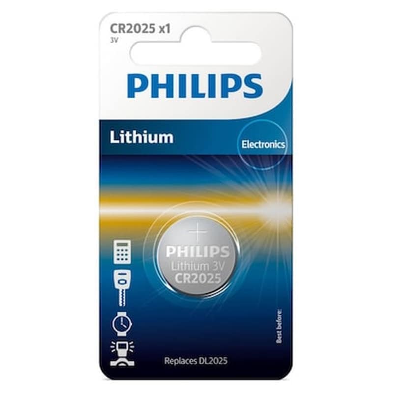 Buttoncell Lithium Electronics Philips Cr2025 Τεμ. 1