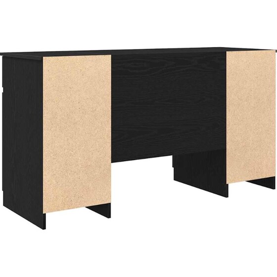 Γραφείο VidaXL από Επεξεργασμένο Ξύλο 140x49x76 cm - Μαύρη Δρυς image 3