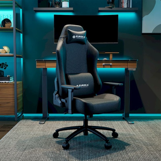 Gaming Καρέκλα Eureka Ergonomic ERK-GC09-B Υφασμάτινη - Μαύρη image 2
