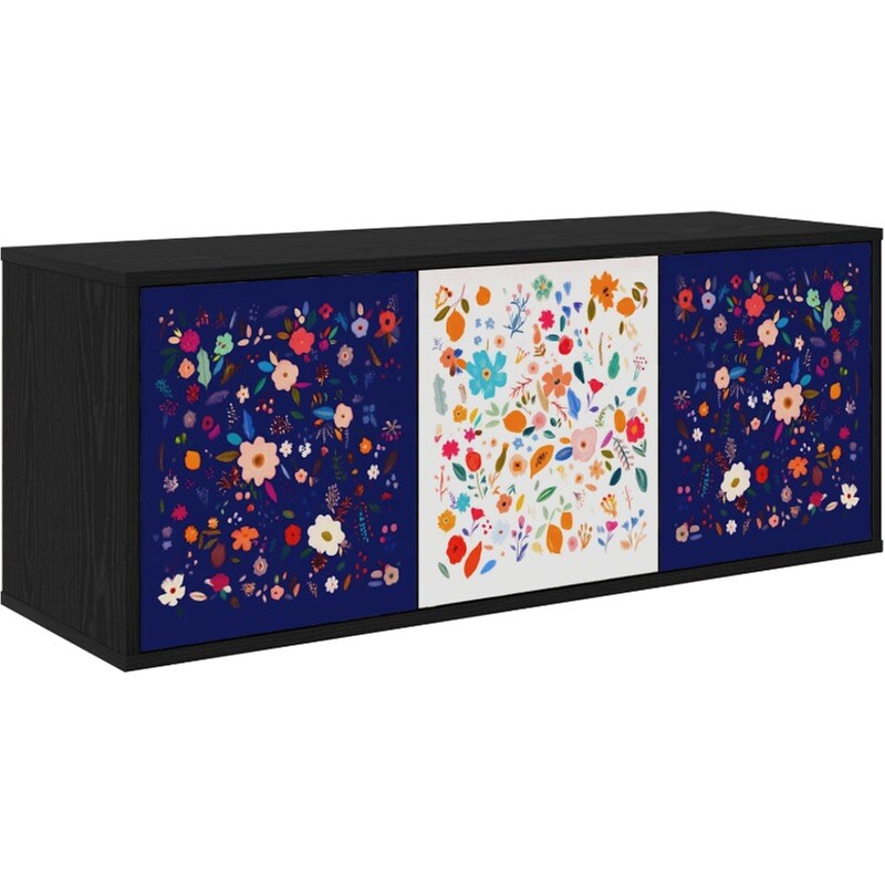 Έπιπλο Τηλεόρασης VidaXL MAINZ Επιτοίχιο 102 x 33 x 40 cm - Μαύρη Δρυς