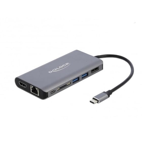 Docking Station Delock USB-C 4K – HDMI, DP, USB 3.0, SD, LAN image 0