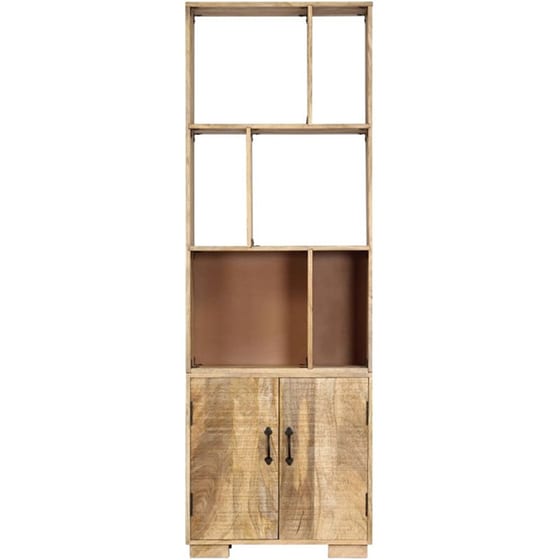 Βιβλιοθήκη Με Ντουλάπι VidaXL από Ξύλο 60x35x180cm - Kαφέ image 1
