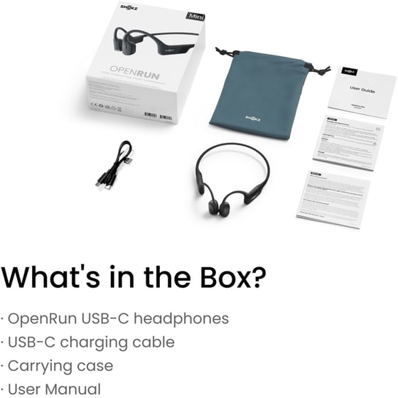 Ακουστικά Bluetooth Shokz OpenRun USB-C Mini - Black image 4