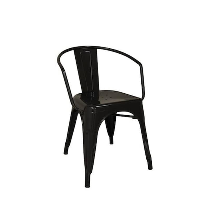 WOODWELL Πολυθρονα Μεταλλικη Μαυρη Πλάτος:52cm X Βάθος:49cm X Ύψος:72cm