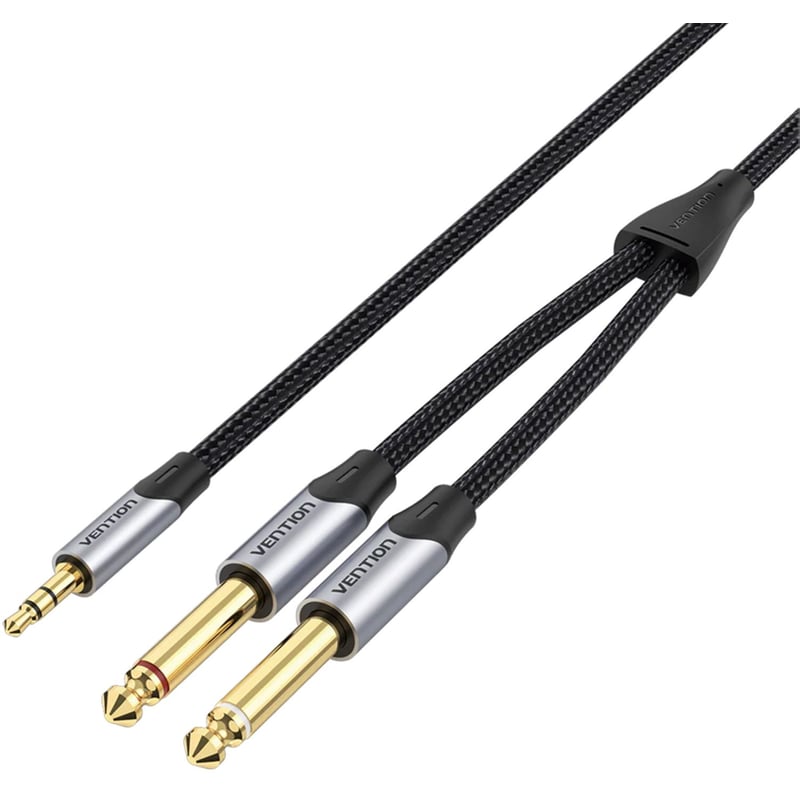 Καλώδιο Ήχου Vention BARHI 6.5mm male σε 3.5mm male 1.5m - Μαύρο