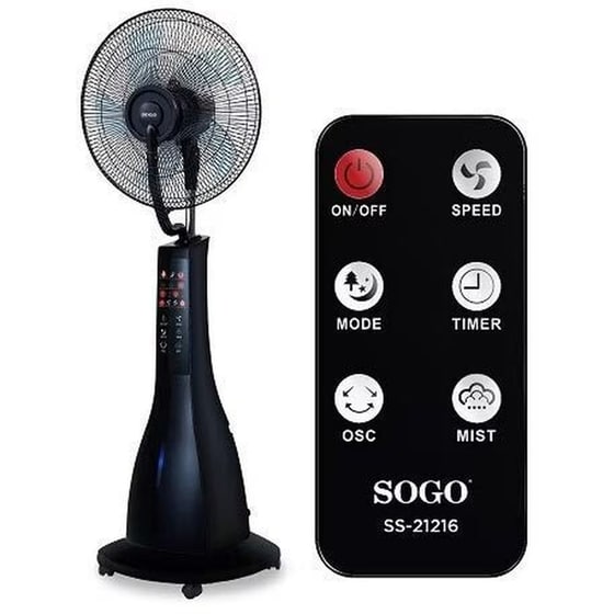 SOGO VEN-SS-21216 Ανεμιστήρας Υδρονέφωσης 90W 40cm image 1