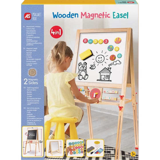 AS Magnet Box Ξύλινος Μαγνητικός Επιδαπέδιος Πίνακας 2 Όψεων Για 3+ Χρονών image 8