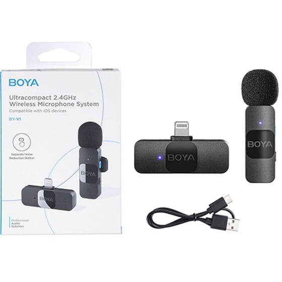 Σύστημα Ασύρματου Μικροφώνου 2.4GHz με Lightning για iOS - Boya BY-V1 image 6