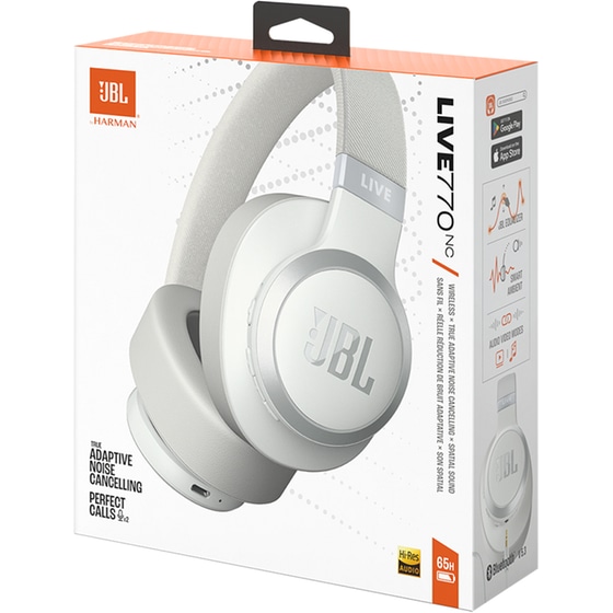 JBL Live 770NC Ασύρματα Ακουστικά Κεφαλής - Λευκά image 11