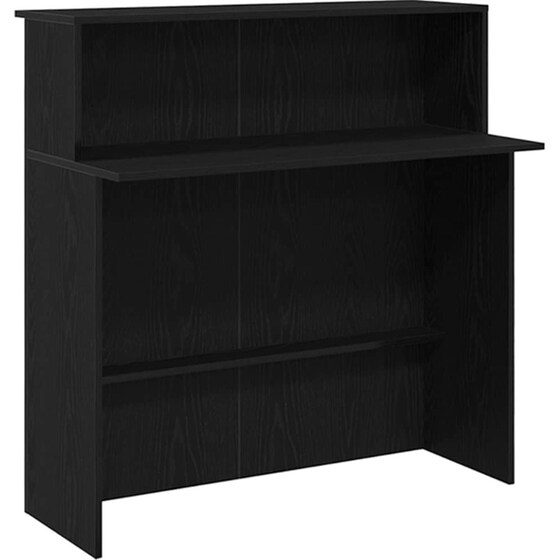 Γραφείο Υποδοχής VidaXL από Τεχνητό Ξύλο 180x50x103,5 cm - Μαύρη Δρυς image 4