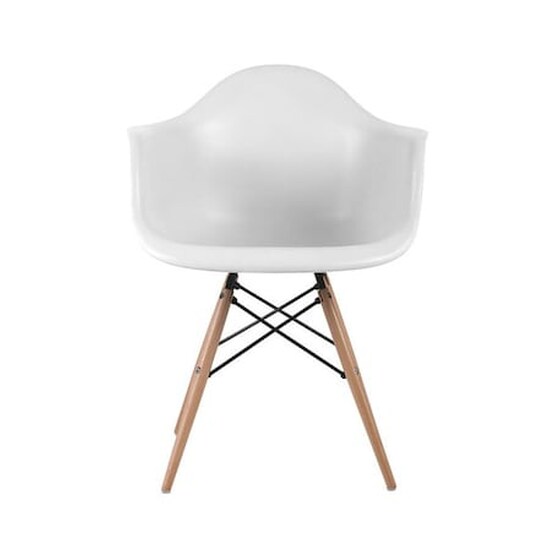 Πολυθρόνα Woodwell Pp Με Ξύλινα Πόδια Σετ 4 Τμχ - Λευκό image 0