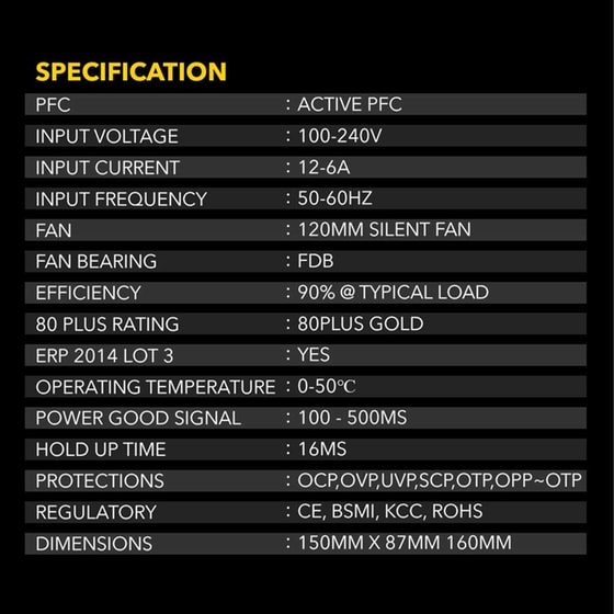 Τροφοδοτικό Υπολογιστή Armaggeddon Voltron VG1000 Full Modular 1000W 80+ Gold - Μαύρο image 8