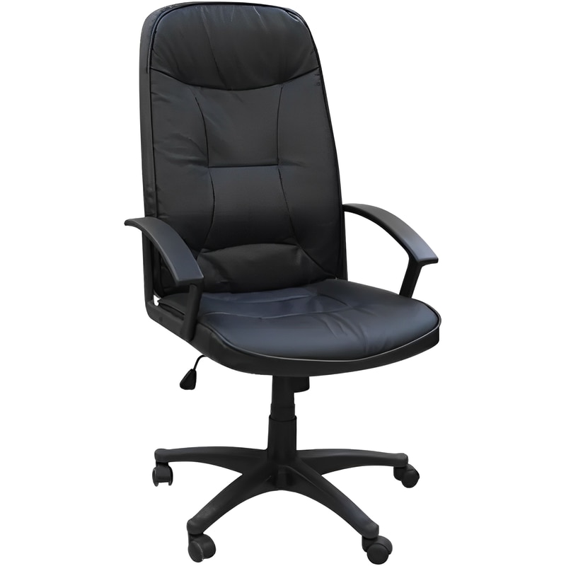 Διευθυντική Καρέκλα Γραφείου Woodwell BF1200 από Τεχνητό Δέρμα – Μαύρη