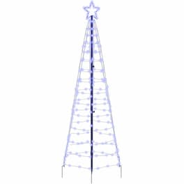 Vidaxl Led Χριστουγεννιάτικο Δέντρο Ekenas 250 Εκ. 390 Led Μπλε Ατσάλι
