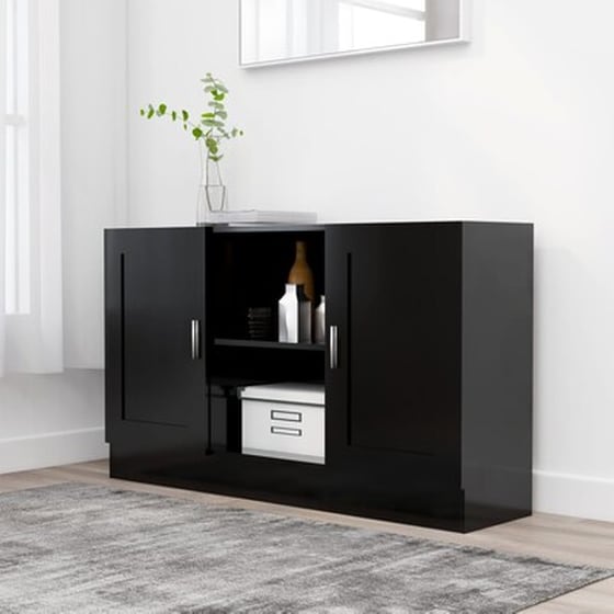 Vidaxl Μπουφές Μαύρος 120 X 30,5 X 70 Εκ. Από Μοριοσανίδα image 0