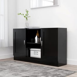 Vidaxl Μπουφές Μαύρος 120 X 30,5 X 70 Εκ. Από Μοριοσανίδα