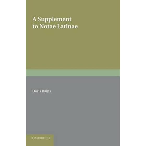 A Supplement to Notae Latinae image 0