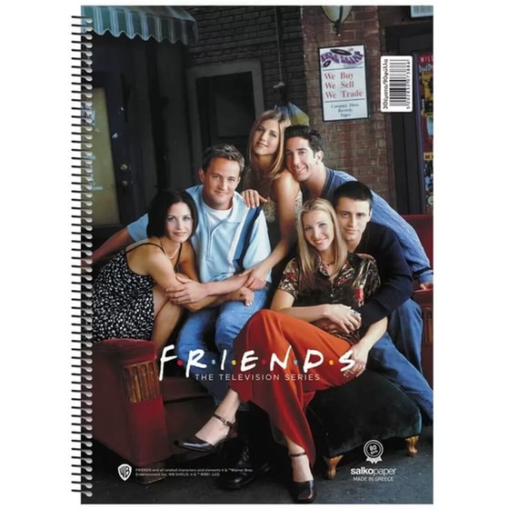 Salko Paper Σπιράλ Τετράδιο Ριγέ Β5 3 Θεμάτων Friends S73831 image 1