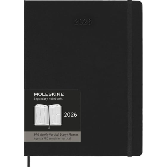 Ημερολόγιο Εβδομαδιαίο Moleskine 2026 12Μ ΧLarge Vertical Pro Black Hard image 0