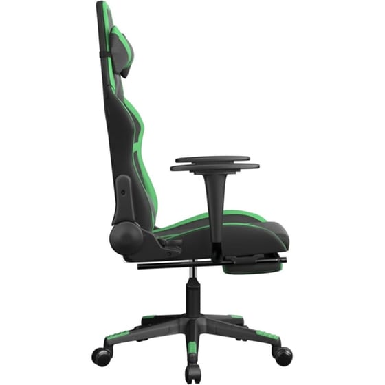 Καρέκλα Gaming VIDAXL 3143679 με Υποπόδιο από Τεχνητό Δέρμα - Μαύρο image 2