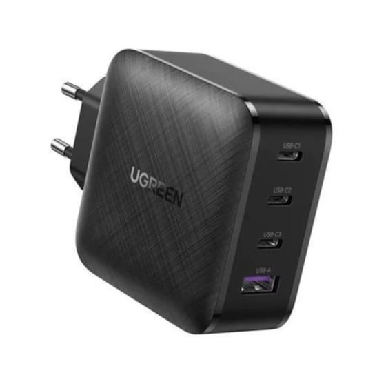 Φορτιστής Πρίζας Ugreen Gan Fast, 1x USB-A, 3x USB-C 65W - Black image 1