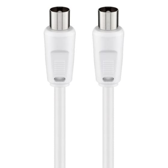 GOOBAY CABLE ANTENNA RF M-M 1.5m WHT image 0