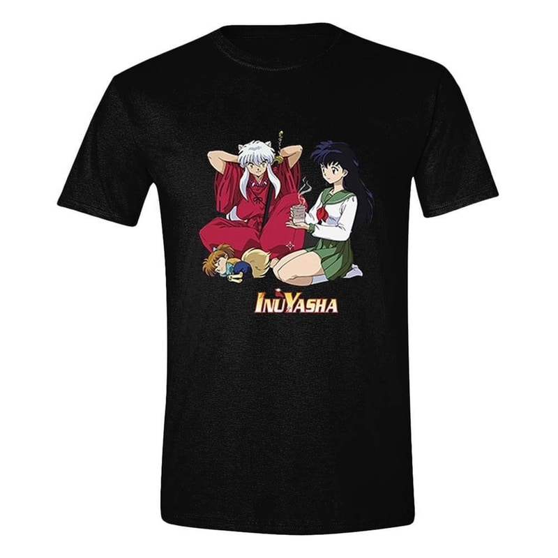 PCMERCH T-shirt Pcmerch Inuyasha Inuyasha, Kagome And Shippo - Μαύρο