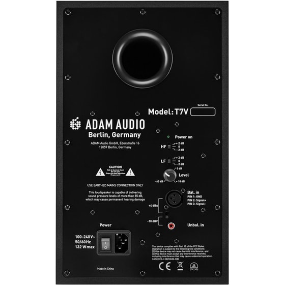 Adam Audio T7v Studio Monitor 50W - Μαύρο image 2