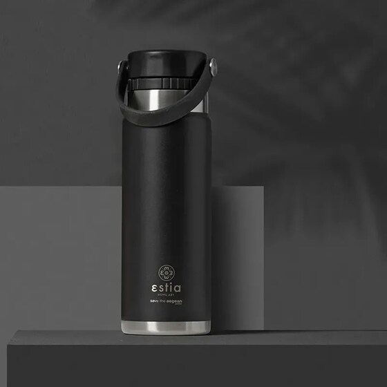 Μπουκάλι Θερμός Estia Home Art Save The Aegean Chug Midnight Black 750 ml image 5