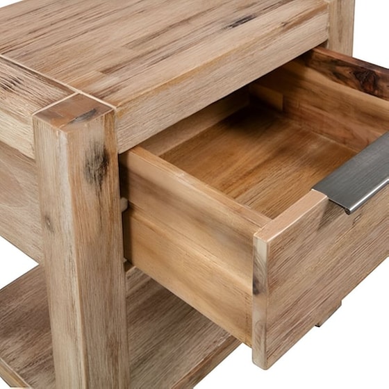 Κομοδίνο Vidaxl Από Μασίφ Ξύλο Ακακίας 2τμχ 40x30x48 cm - Φυσικό image 3