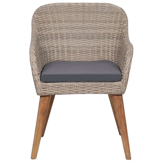 Vidaxl Πολυθρόνες Εξωτερικού Χώρου 2 Τεμ. Καφέ Συνθ.ρατάν Με Μαξιλάρια image 3