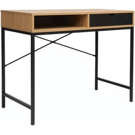 Γραφείο Μελέτης Pakoworld Taco από Μοριοσανίδα 95x48x76 cm - Μπεζ/Μαύρο