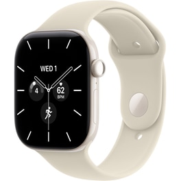 Apple Watch Series 12 GPS + Cellular 42mm Pearl White Ceramic Case with Sand Sport Band - M/L